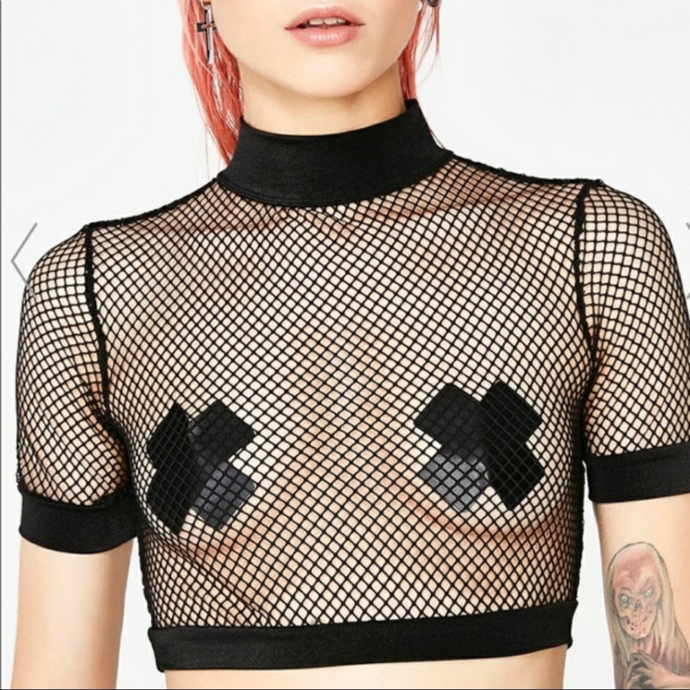 Rave Wear: Dolls Kill Fishnet Top